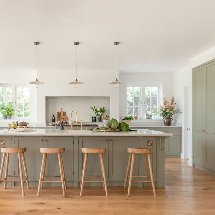The Summer Kitchen was custom made for a family renovating and extending a 1960s house.