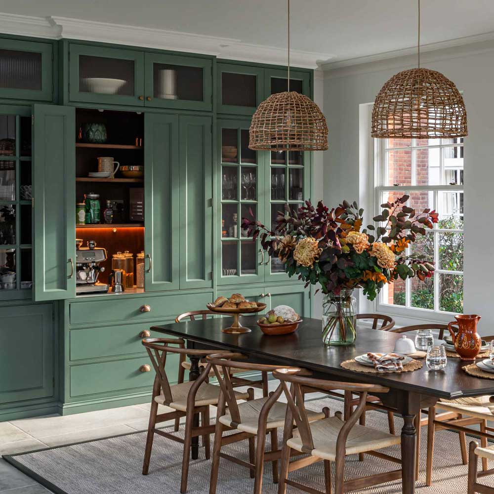 This bespoke kitchen in Guildford, Surrey was designed as part of a beautiful kitchen extension