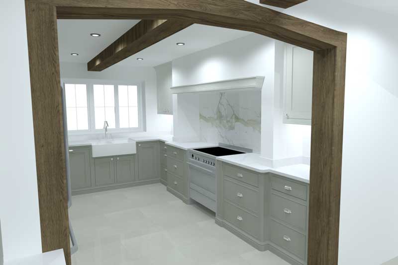 The Shere Kitchen team installing a bespoke kitchen