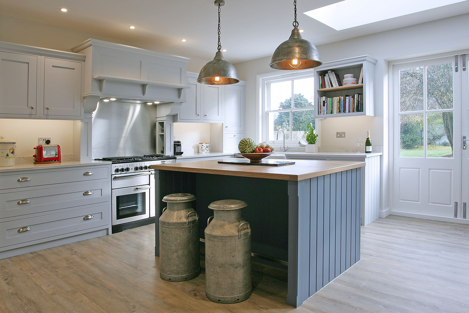 Classic Ice Blue Shaker Kitchen - Riverview